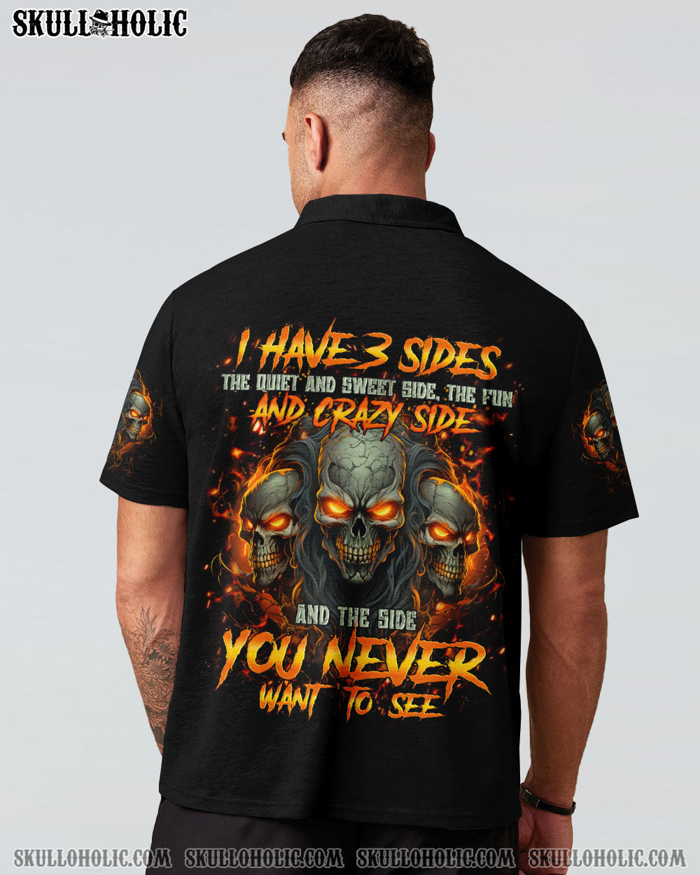 BLISSCORNERS I HAVE THREE SIDES SKULL ALL OVER PRINT