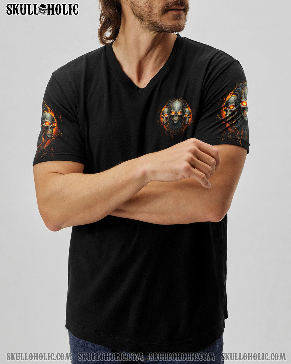 BLISSCORNERS I HAVE THREE SIDES SKULL ALL OVER PRINT
