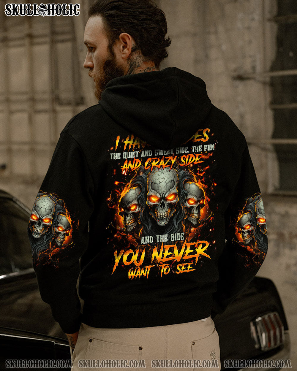 BLISSCORNERS I HAVE THREE SIDES SKULL ALL OVER PRINT