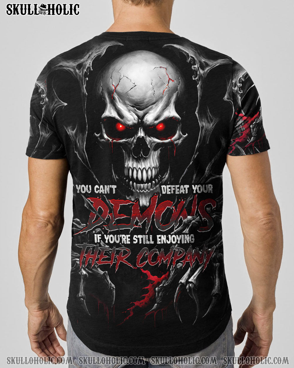BLISSCORNERS YOU CAN'T DEFEAT YOUR DEMONS ALL OVER PRINT
