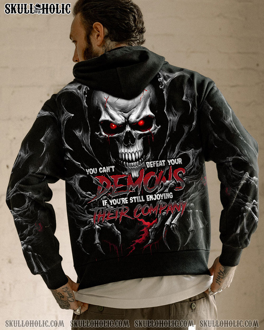 BLISSCORNERS YOU CAN'T DEFEAT YOUR DEMONS ALL OVER PRINT