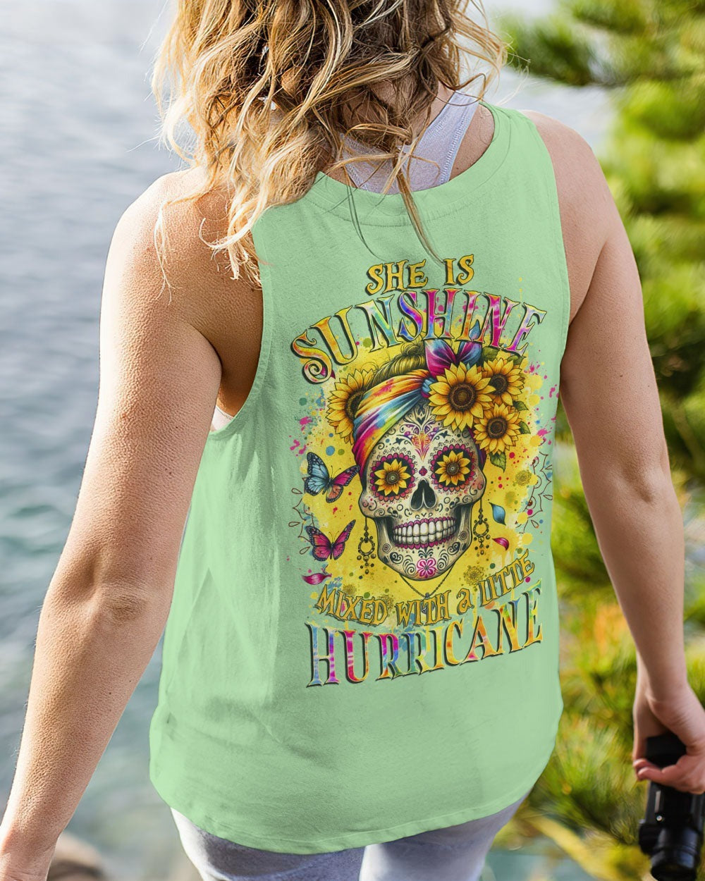 BLISSCORNERS FRESH OUT OF F MESSY BUN SKULL ALL OVER PRINT