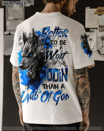 BLISSCORNERS BETTER TO BE A WOLF OF ODIN THAN A LAMB OF GOD VIKING SKULL ALL OVER PRINT