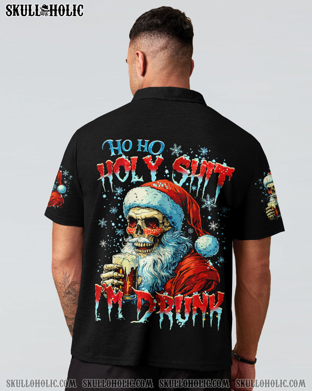 BLISSCORNERS HO HO HO I'M DRUNK SKULL CHRISTMAS ALL OVER PRINT