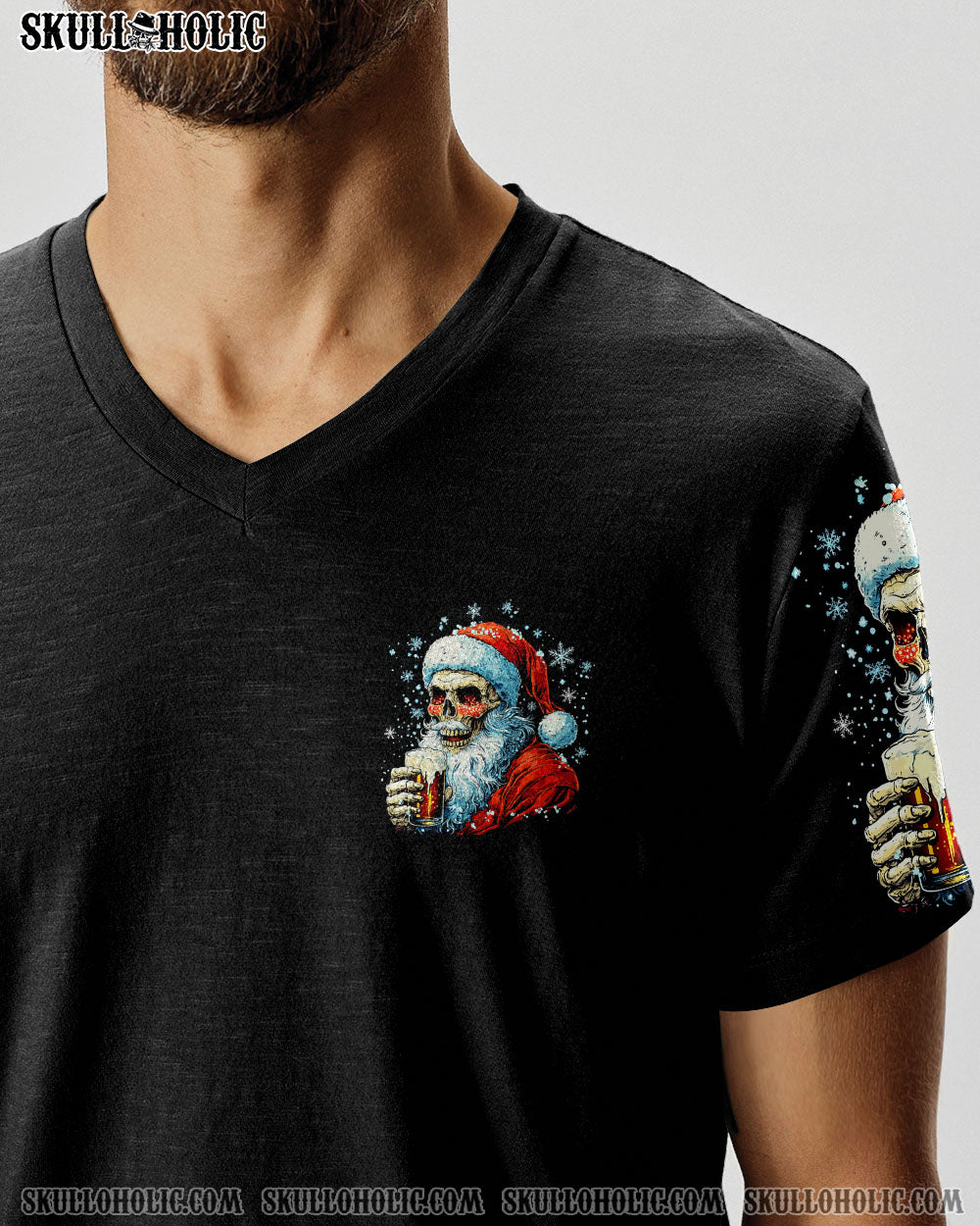 BLISSCORNERS HO HO HO I'M DRUNK SKULL CHRISTMAS ALL OVER PRINT