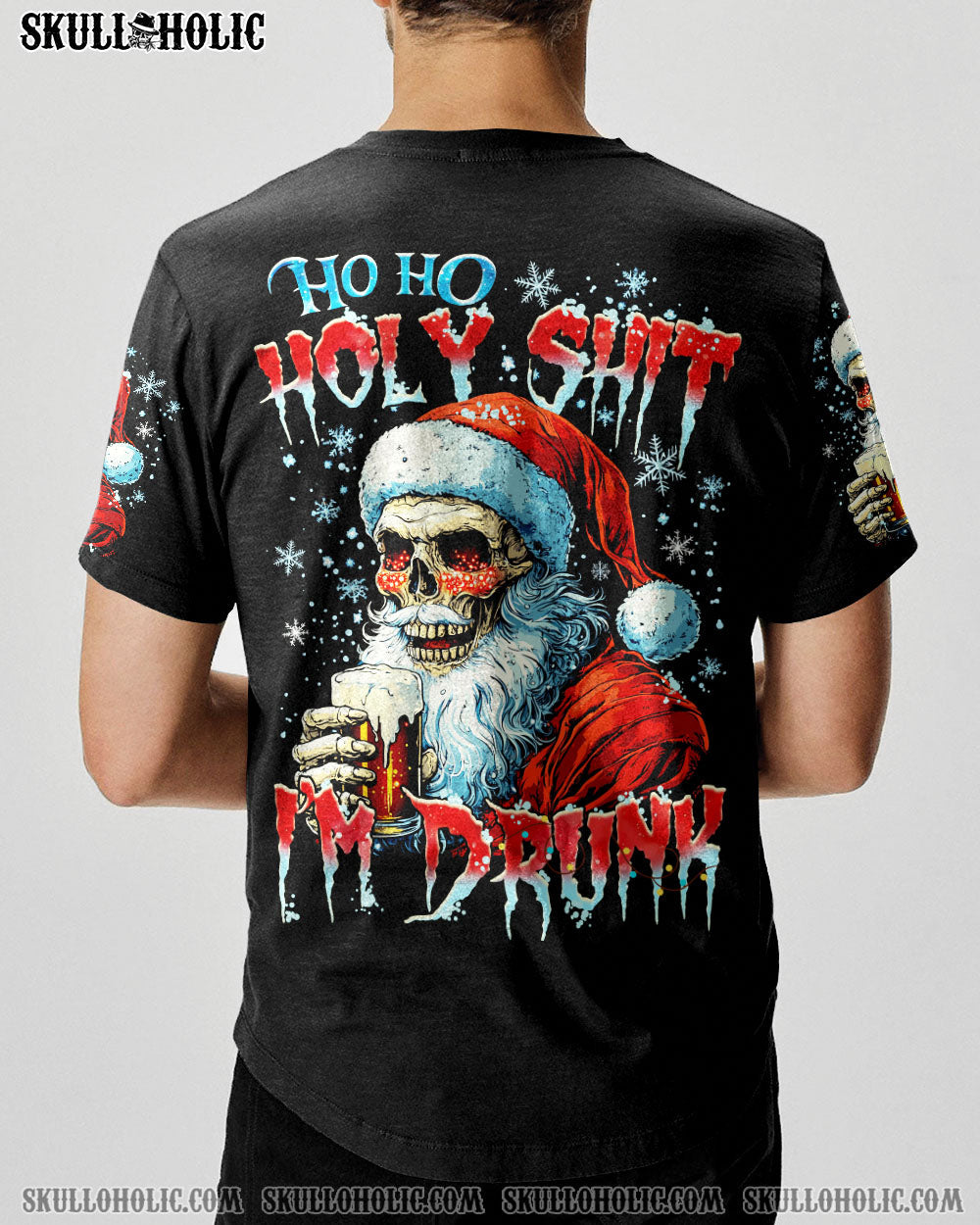 BLISSCORNERS HO HO HO I'M DRUNK SKULL CHRISTMAS ALL OVER PRINT