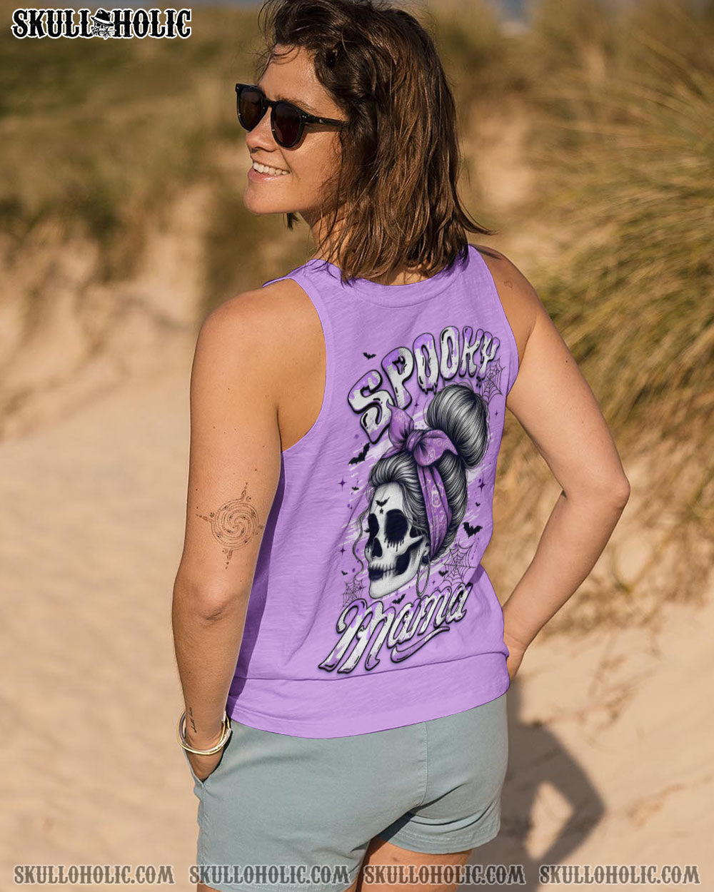 BLISSCORNERS SHE WAS A REBEL FULL OF SIN AND SUNSHINE MESSY BUN ALL OVER PRINT