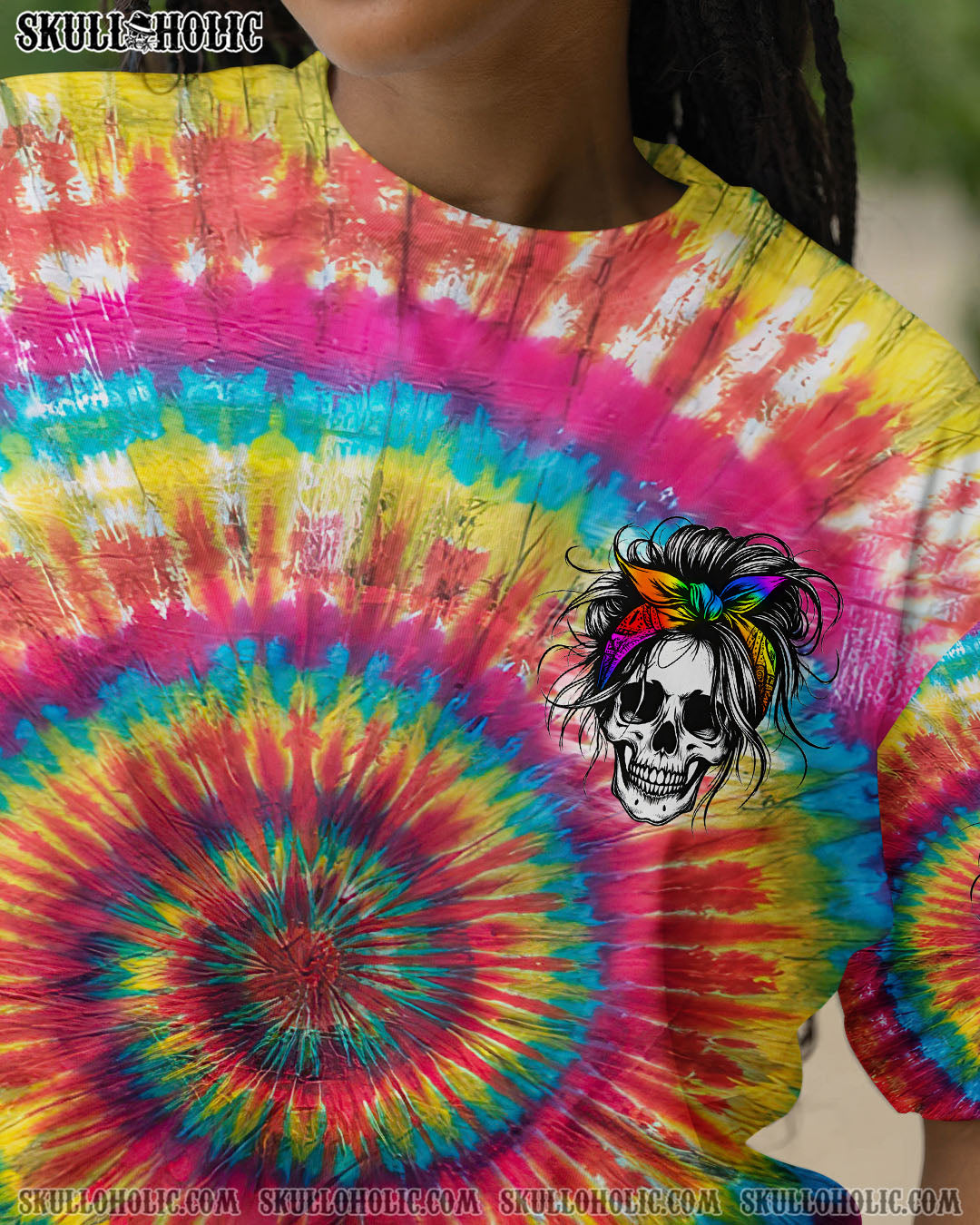 BLISSCORNERS MESSY HAIR DON'T CARE TIE DYE ALL OVER PRINT