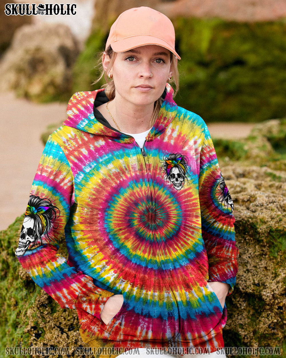BLISSCORNERS MESSY HAIR DON'T CARE TIE DYE ALL OVER PRINT