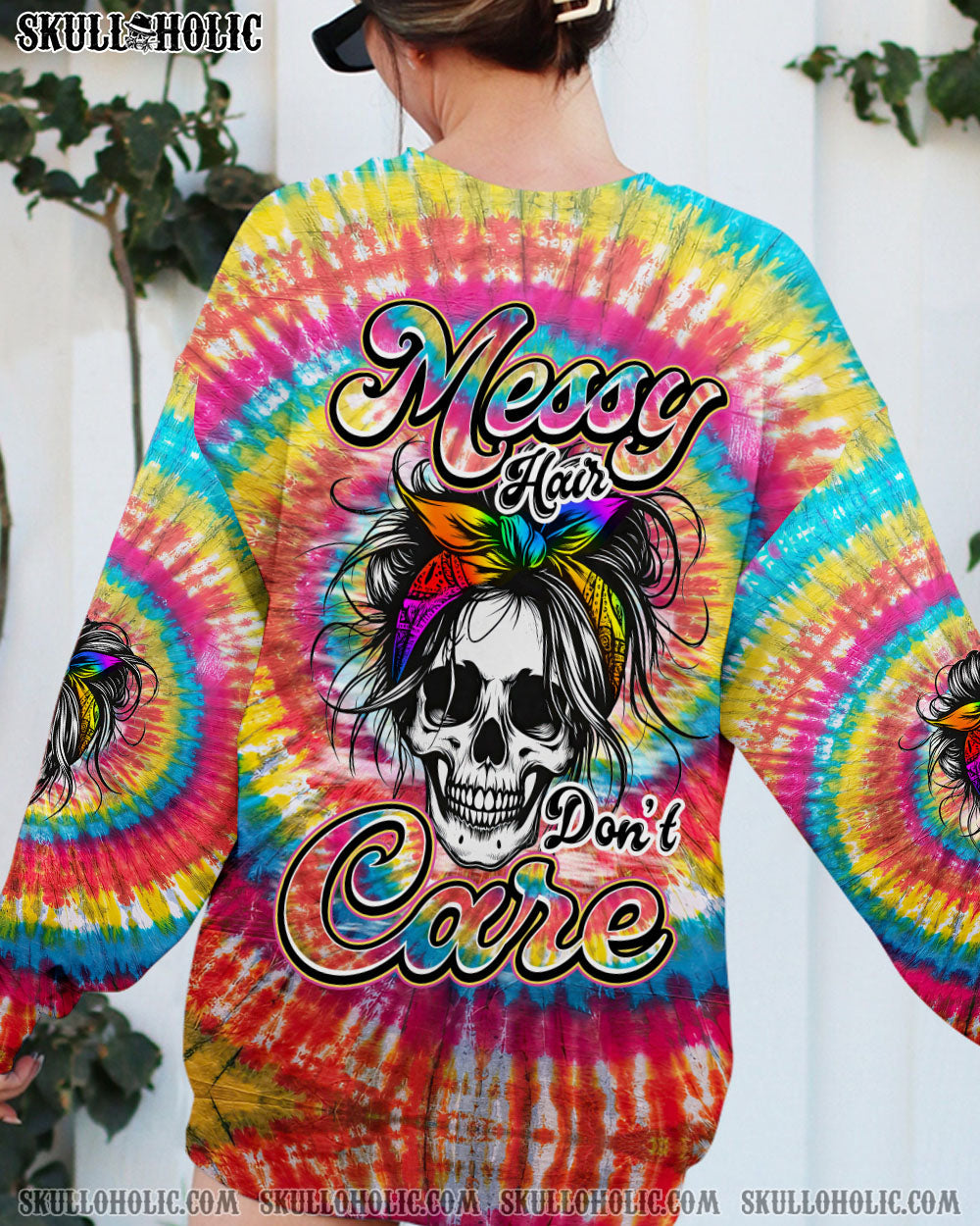BLISSCORNERS MESSY HAIR DON'T CARE TIE DYE ALL OVER PRINT