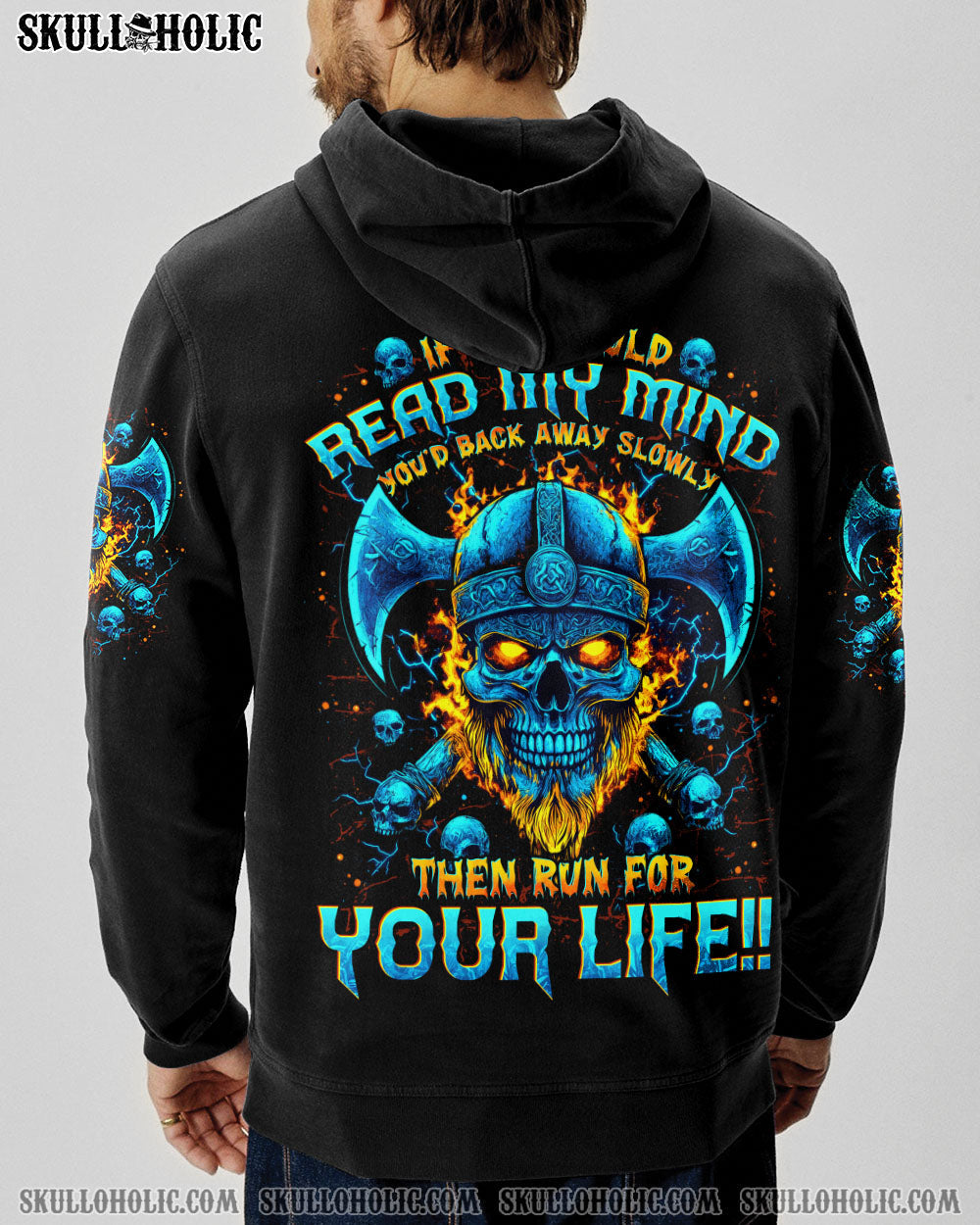 BLISSCORNERS IF YOU COULD READ MY MIND VIKING SKULL ALL OVER PRINT