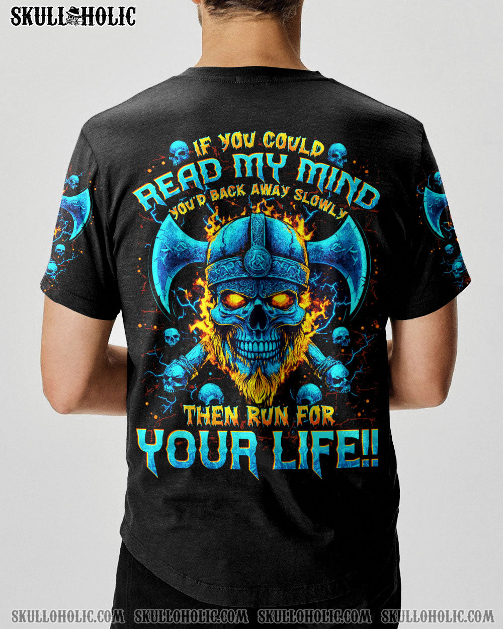 BLISSCORNERS IF YOU COULD READ MY MIND VIKING SKULL ALL OVER PRINT