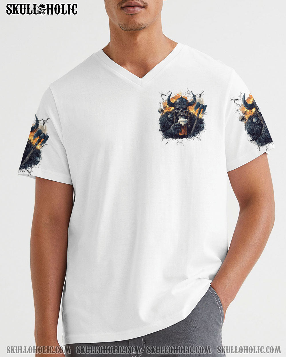 BLISSCORNERS DRINK LIKE A VIKING SKULL ALL OVER PRINT