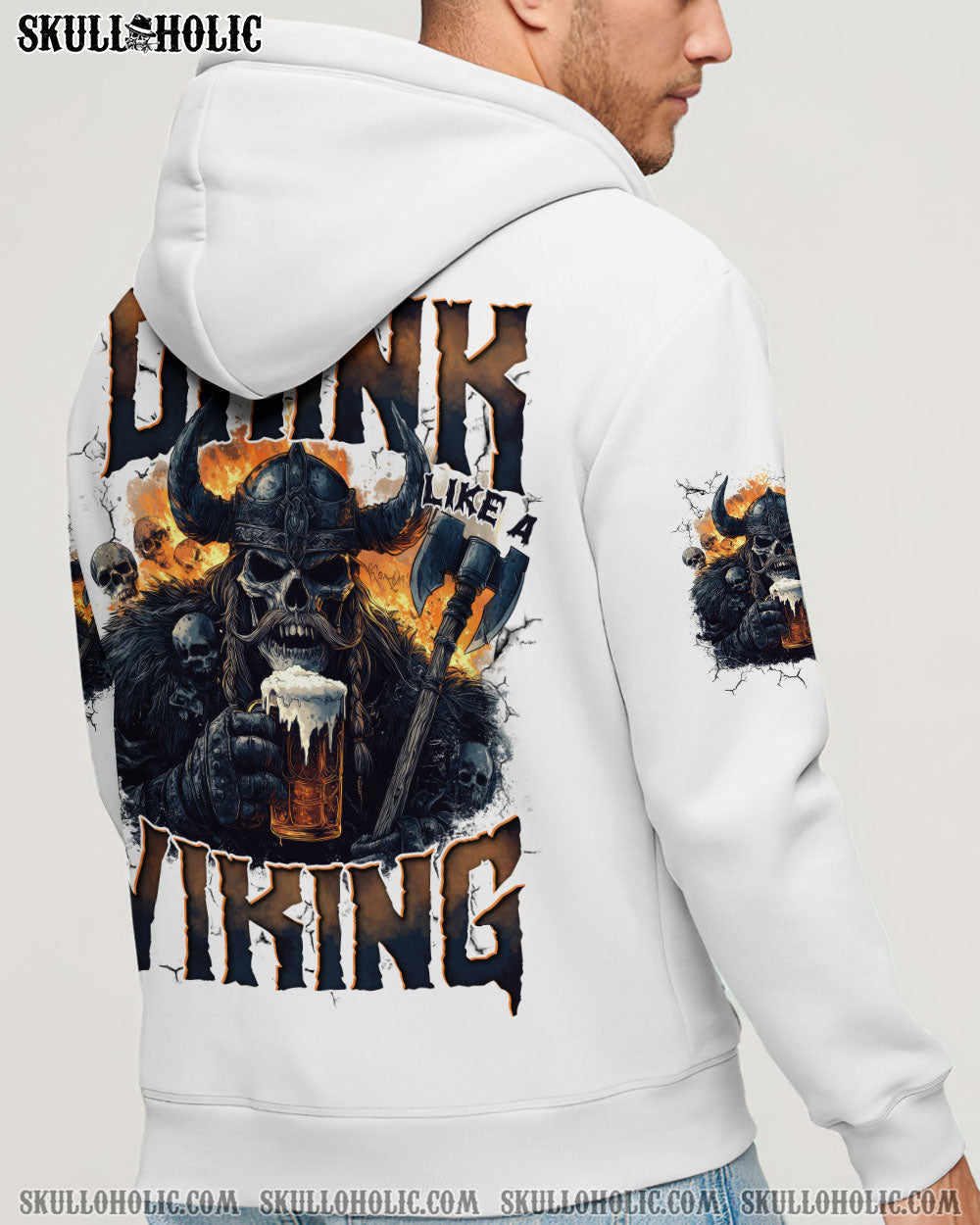 BLISSCORNERS DRINK LIKE A VIKING SKULL ALL OVER PRINT
