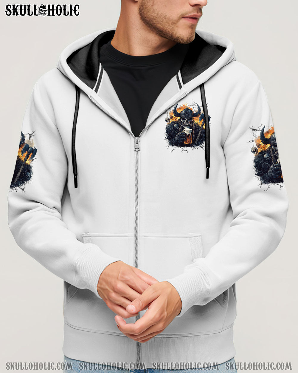 BLISSCORNERS DRINK LIKE A VIKING SKULL ALL OVER PRINT