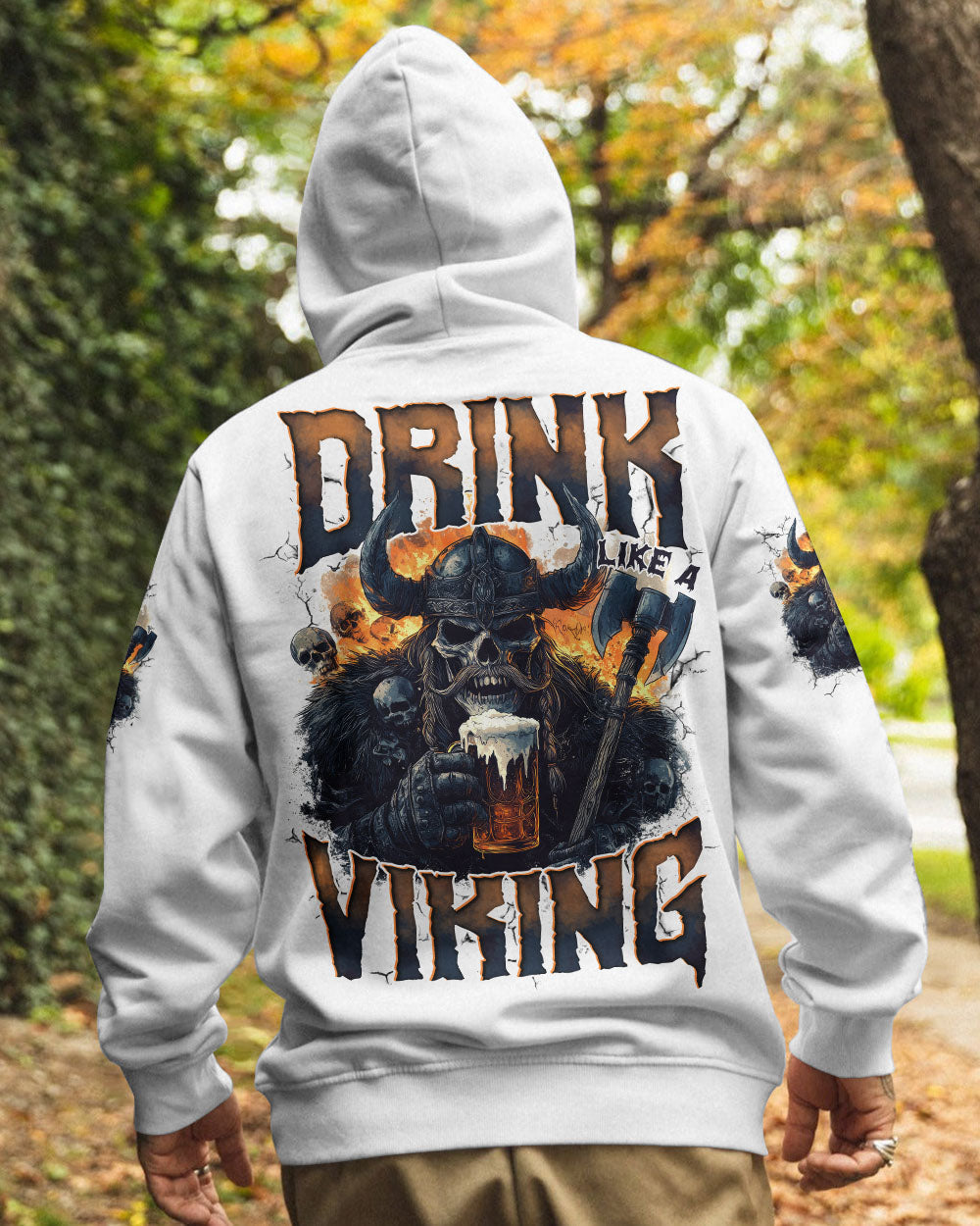 BLISSCORNERS DRINK LIKE A VIKING SKULL ALL OVER PRINT