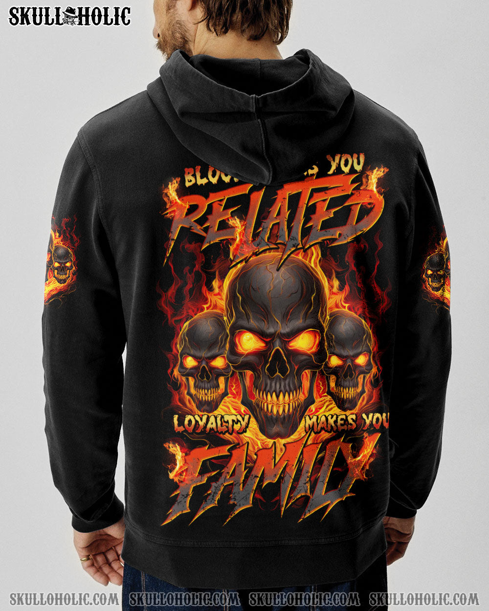 BLISSCORNERS LOYALTY MAKES YOU FAMILY SKULL ALL OVER PRINT