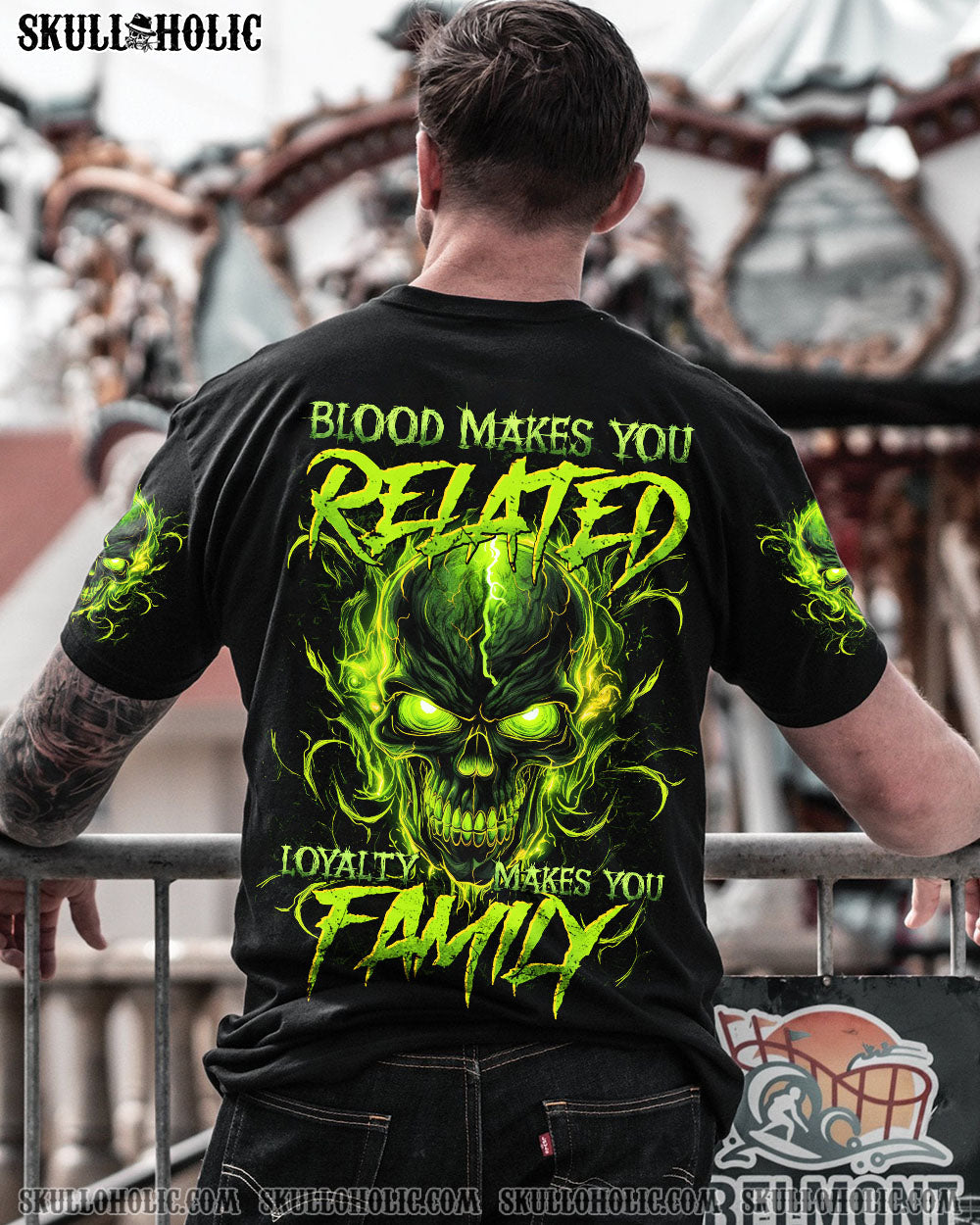 BLISSCORNERS LOYALTY MAKES YOU FAMILY SKULL ALL OVER PRINT
