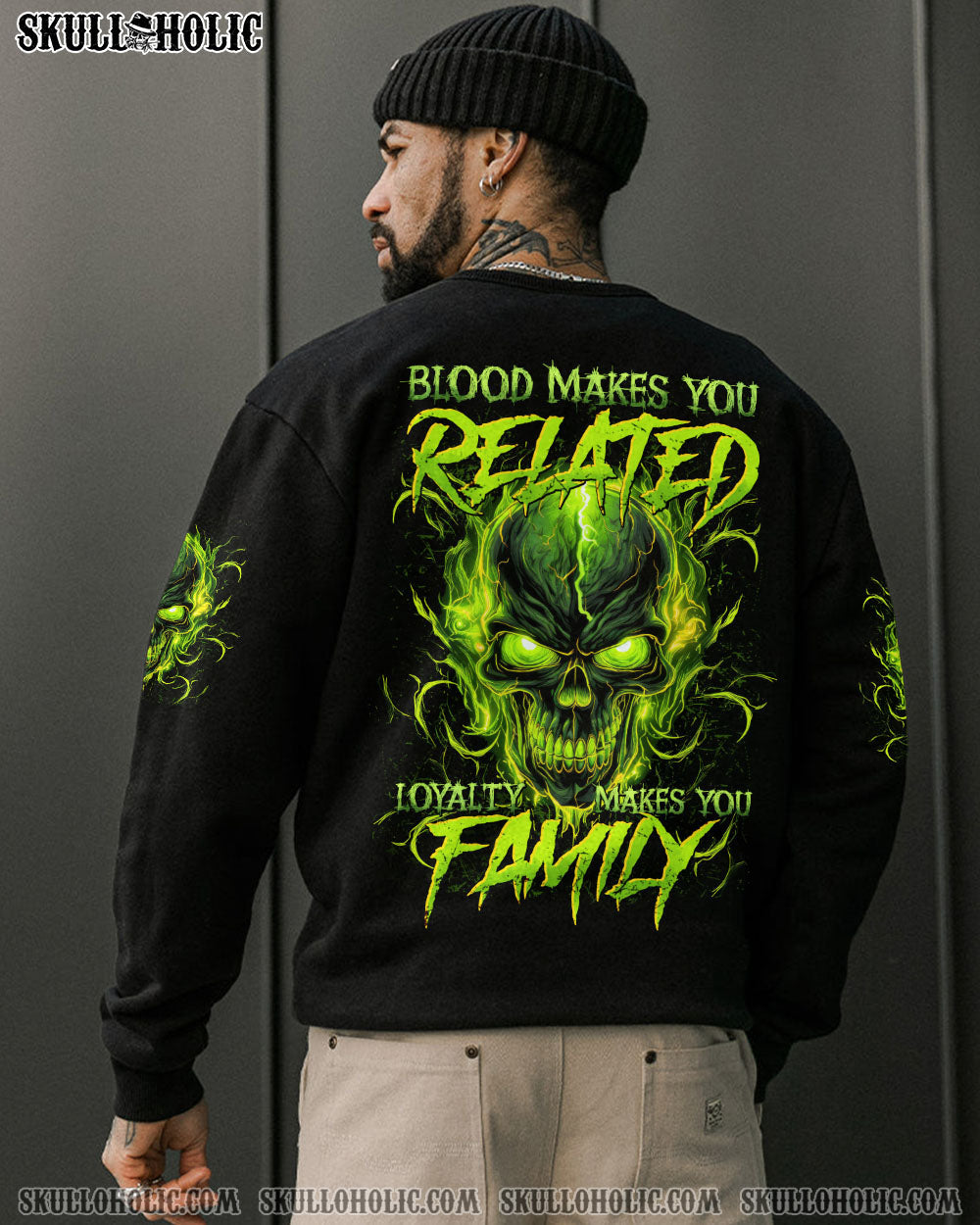 BLISSCORNERS LOYALTY MAKES YOU FAMILY SKULL ALL OVER PRINT