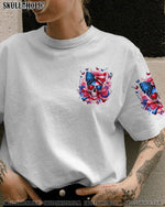 BLISSCORNERS A MOUTH I CAN'T CONTROL SKULL MESSY BUN ROSE ALL OVER PRINT