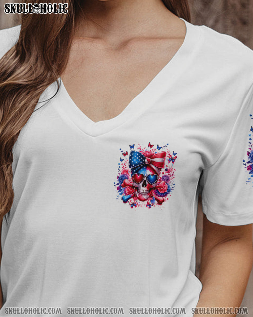 BLISSCORNERS A MOUTH I CAN'T CONTROL SKULL MESSY BUN ROSE ALL OVER PRINT