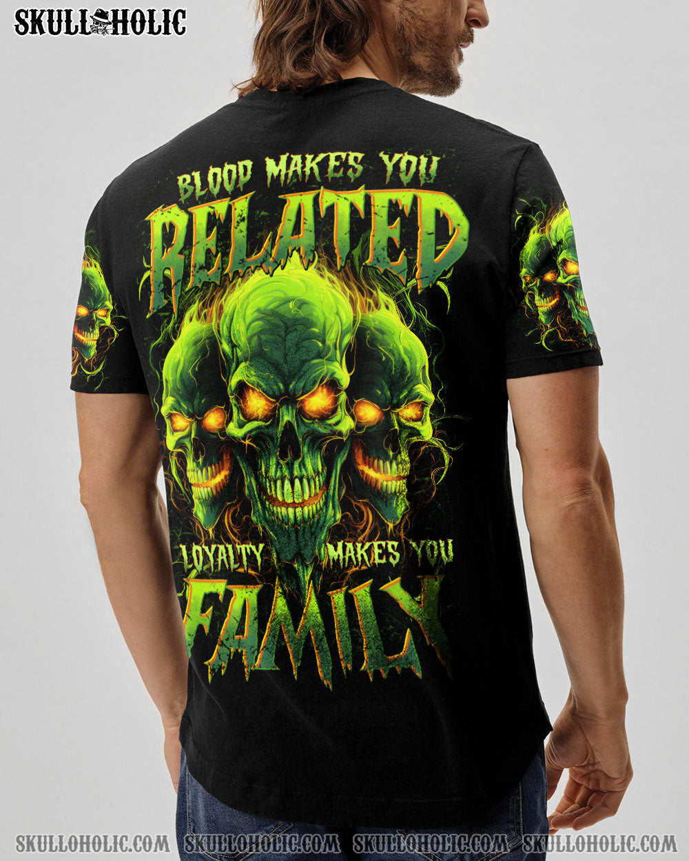 BLISSCORNERS LOYALTY MAKES YOU FAMILY SKULL ALL OVER PRINT
