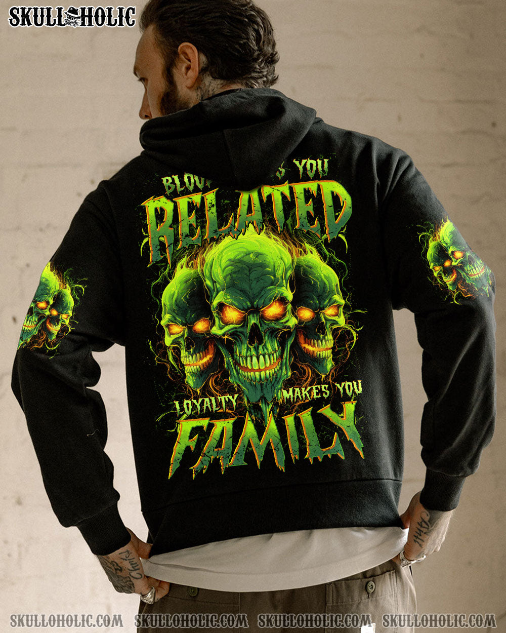 BLISSCORNERS LOYALTY MAKES YOU FAMILY SKULL ALL OVER PRINT