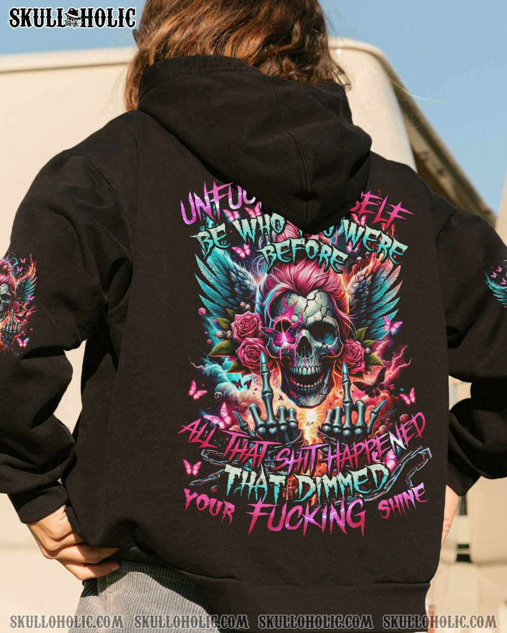 BLISSCORNERS FRESH OUT OF F MESSY BUN TIE DYE ALL OVER PRINT