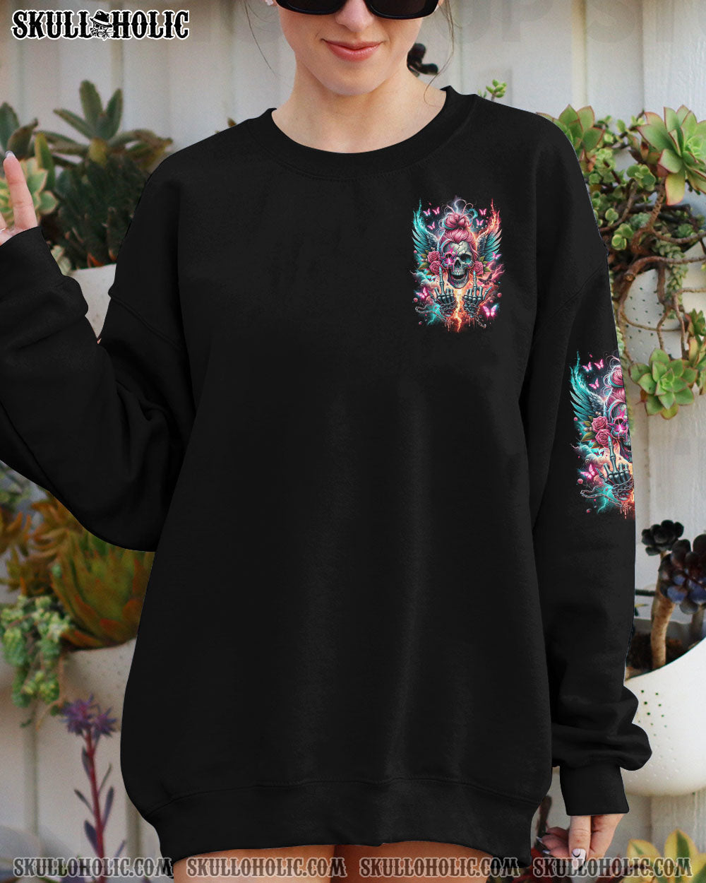 BLISSCORNERS FRESH OUT OF F MESSY BUN TIE DYE ALL OVER PRINT