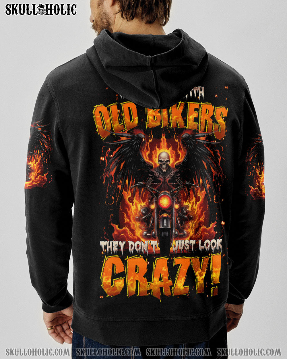 BLISSCORNERS DON'T MESS WITH OLD BIKERS SKULL ALL OVER PRINT