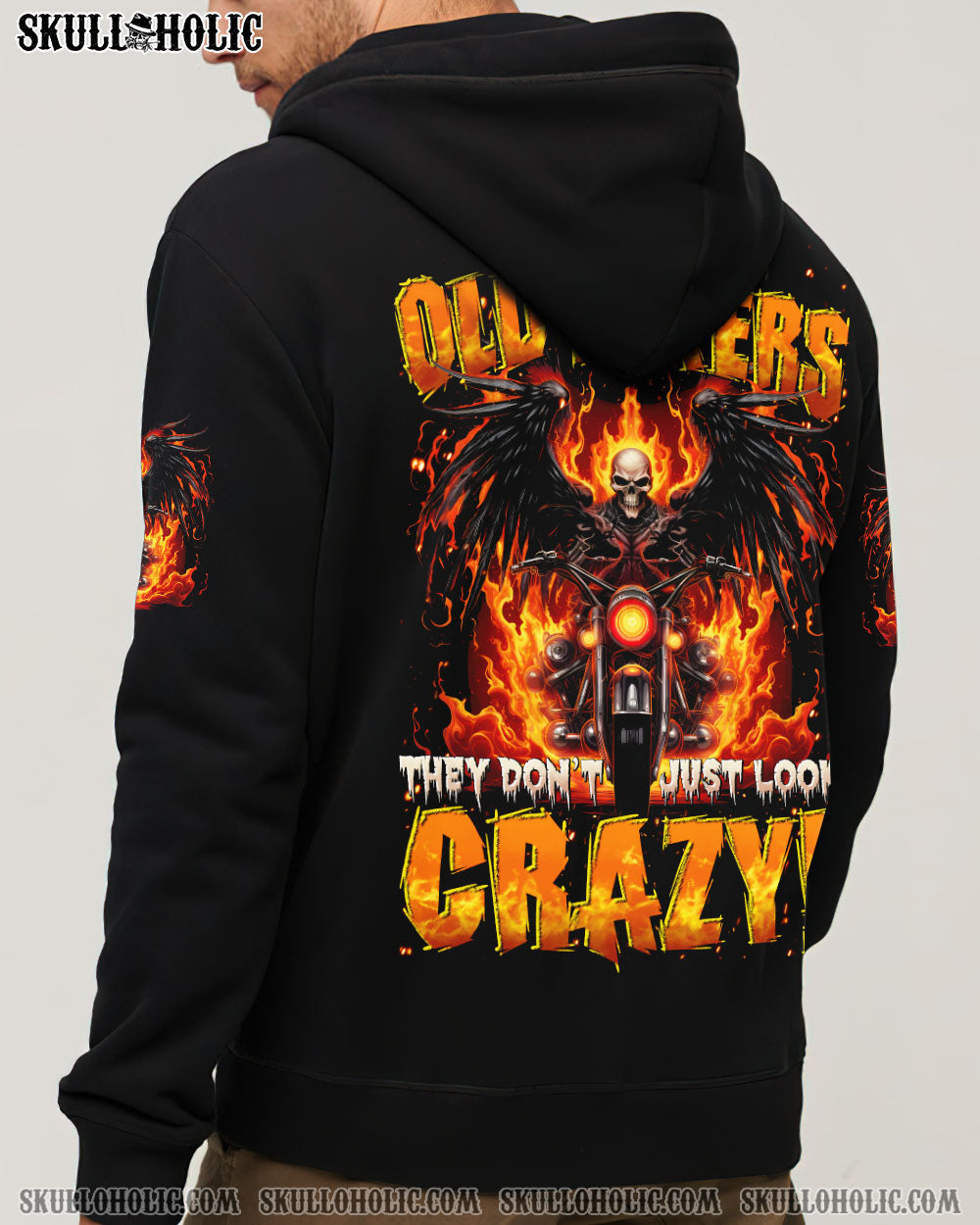 BLISSCORNERS DON'T MESS WITH OLD BIKERS SKULL ALL OVER PRINT
