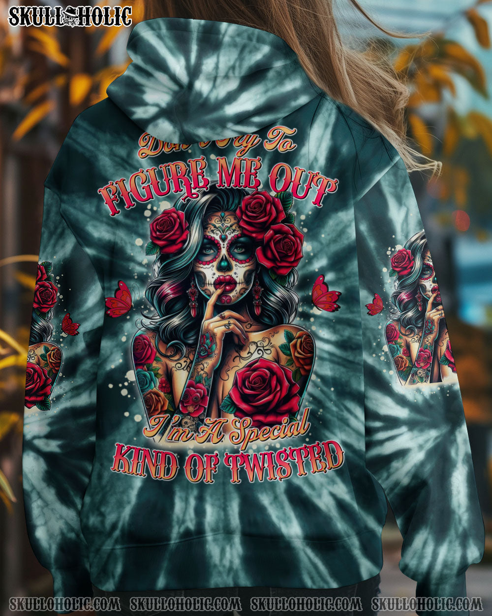 BLISSCORNERS DON'T TRY TO FIGURE ME OUT TIE DYE ALL OVER PRINT