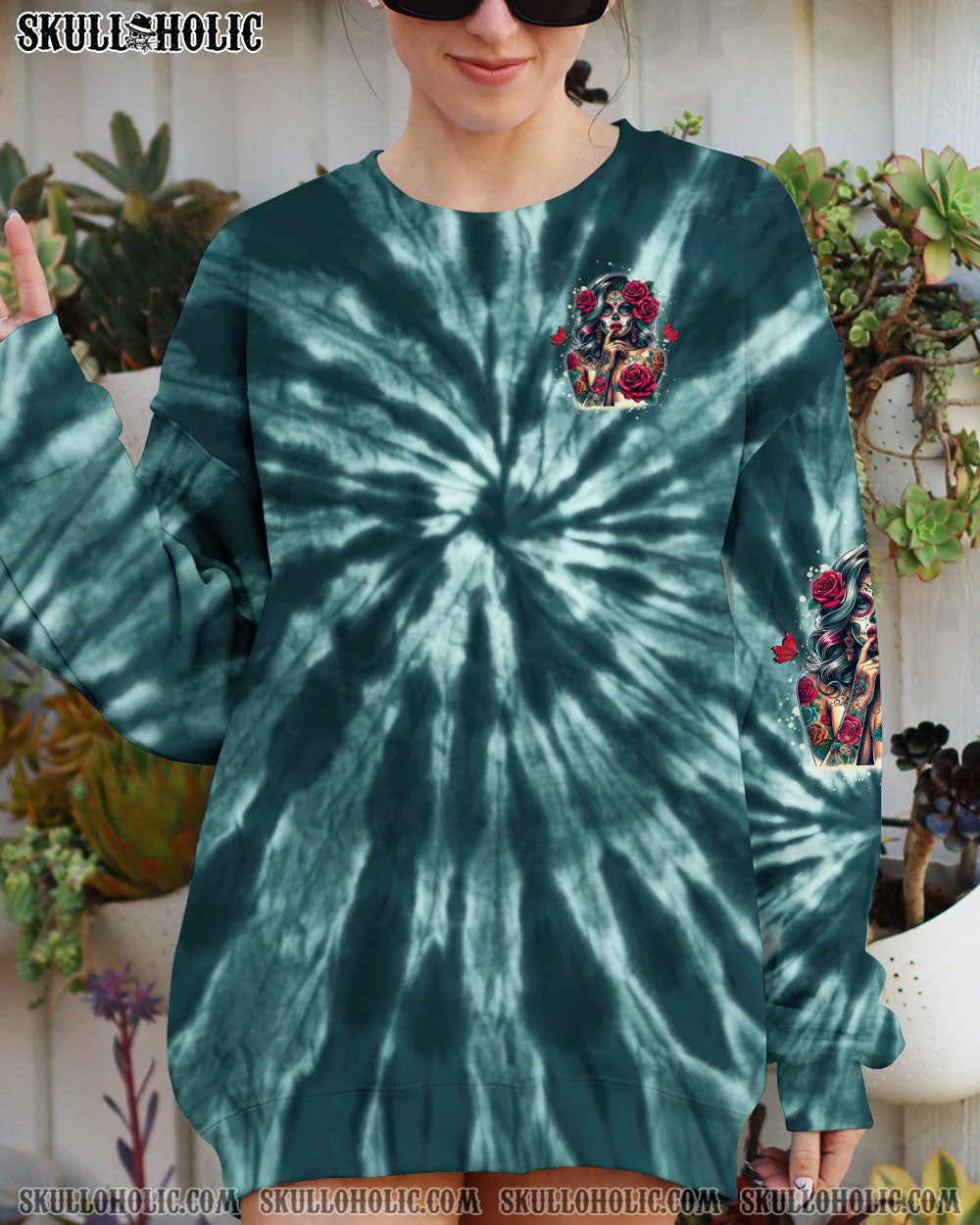 BLISSCORNERS DON'T TRY TO FIGURE ME OUT TIE DYE ALL OVER PRINT
