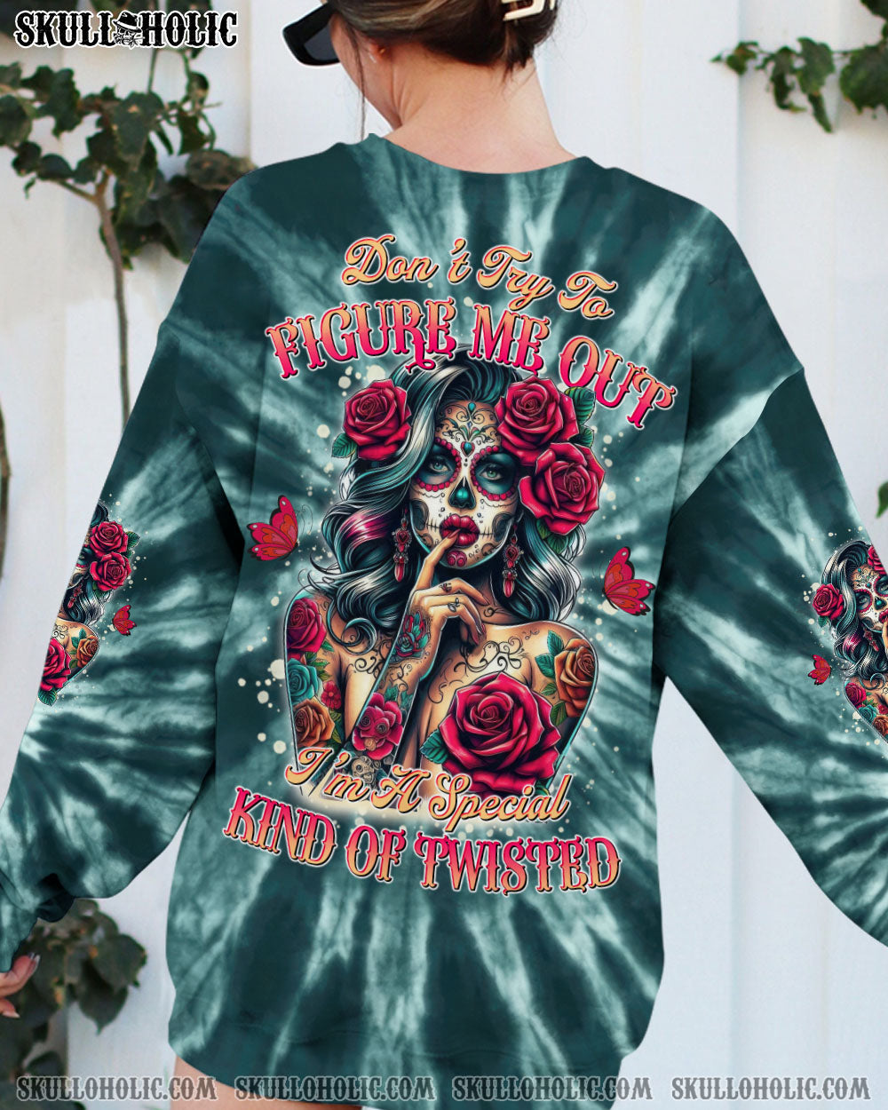 BLISSCORNERS DON'T TRY TO FIGURE ME OUT TIE DYE ALL OVER PRINT