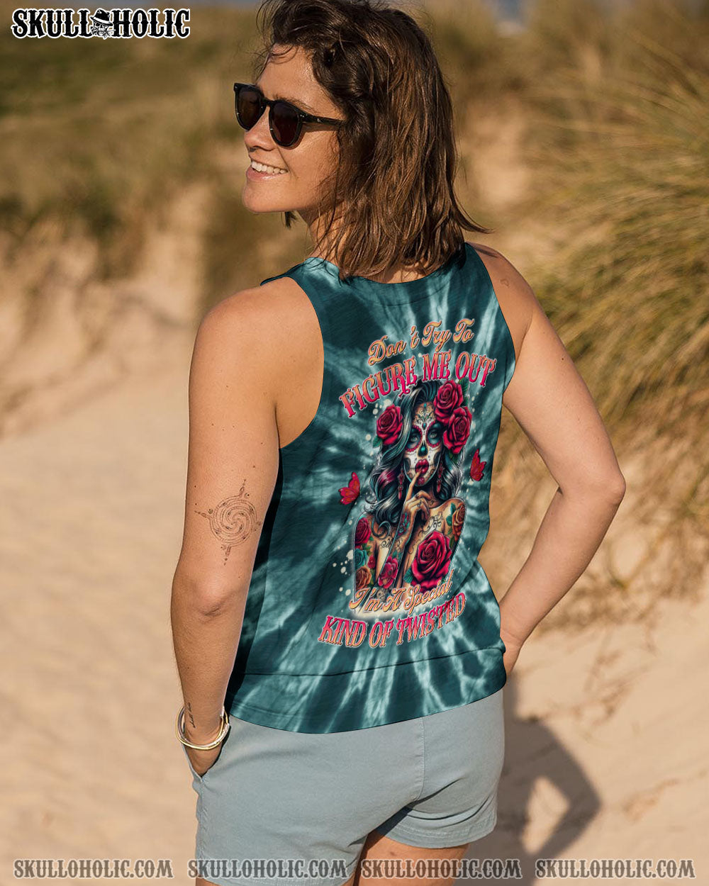 BLISSCORNERS DON'T TRY TO FIGURE ME OUT TIE DYE ALL OVER PRINT