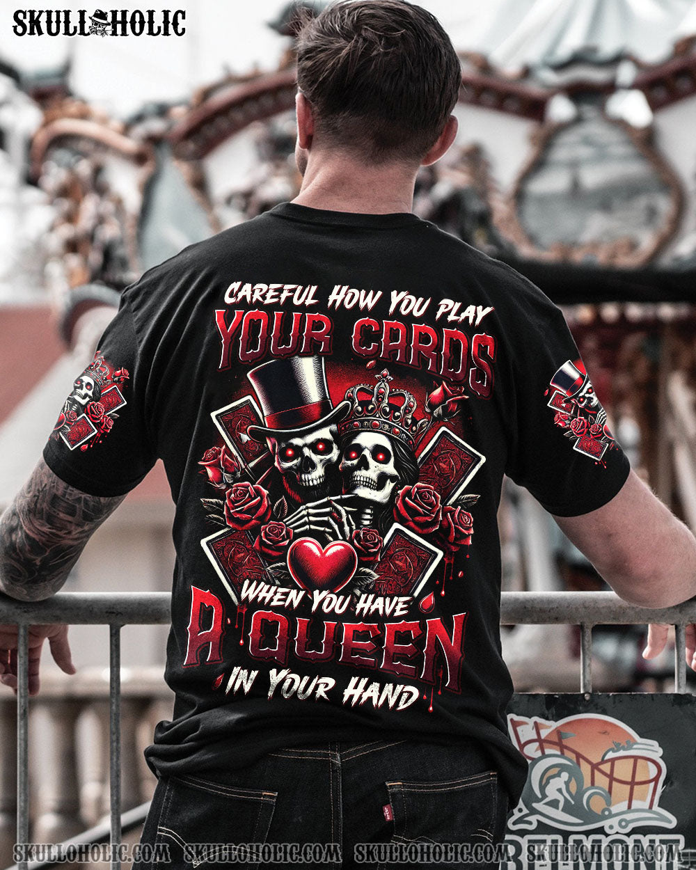 BLISSCORNERS YOU HAVE A QUEEN IN YOUR HAND SKULL ALL OVER PRINT
