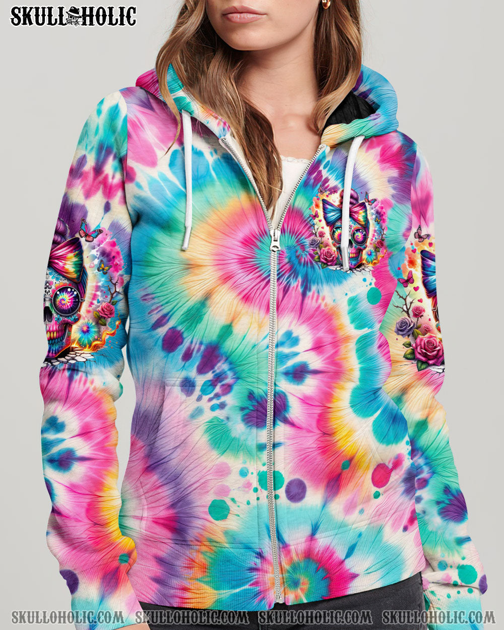 BLISSCORNERS IT'S GOING TO BE ONE OF THOSE DAYS MESSY BUN SKULL ALL OVER PRINT