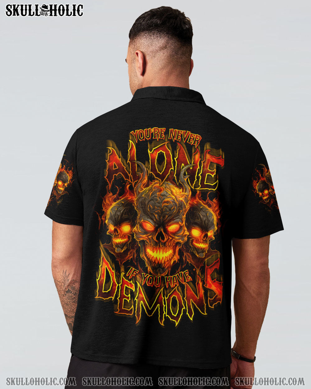 BLISSCORNERS YOU'RE NEVER ALONE DEMONS ALL OVER PRINT