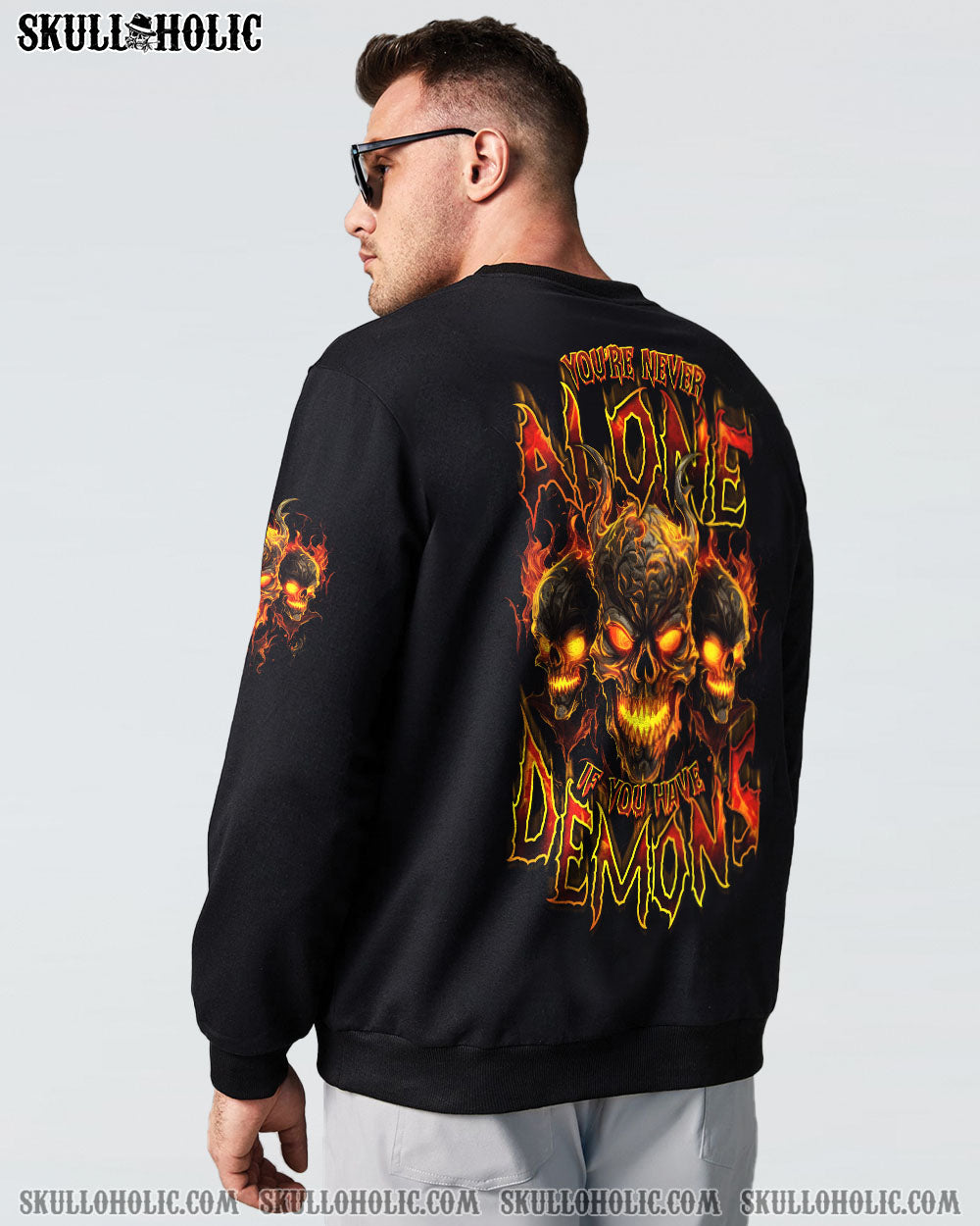 BLISSCORNERS YOU'RE NEVER ALONE DEMONS ALL OVER PRINT
