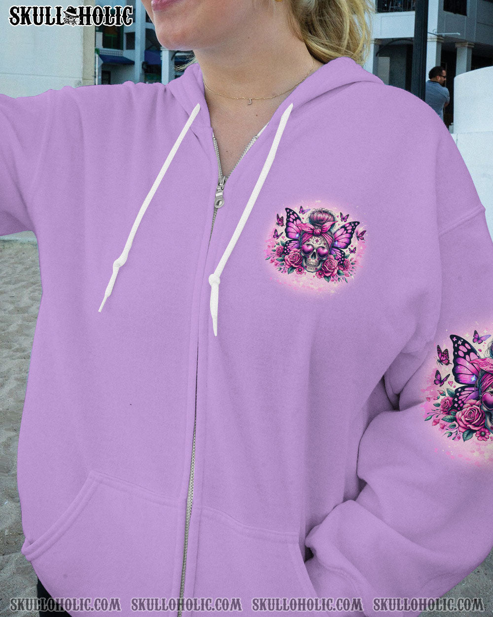 BLISSCORNERS BEFORE YOU DO ME WRONG MESSY BUN SKULL ALL OVER PRINT