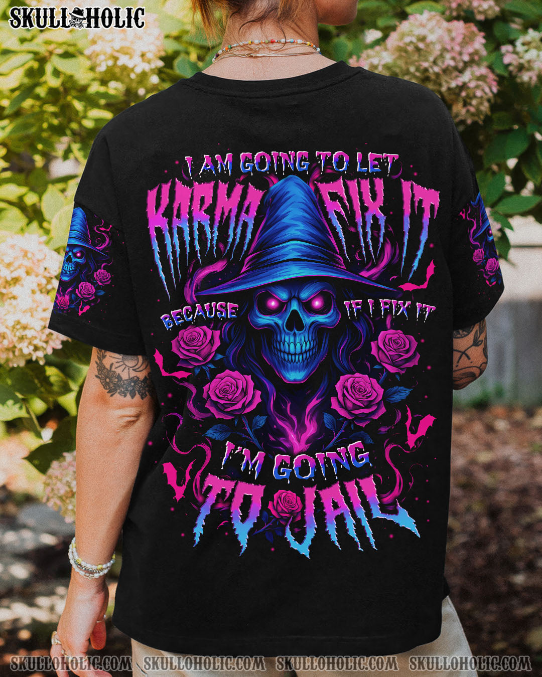 BLISSCORNERS I AM GOING TO LET KARMA FIX IT HALLOWEEN ALL OVER PRINT