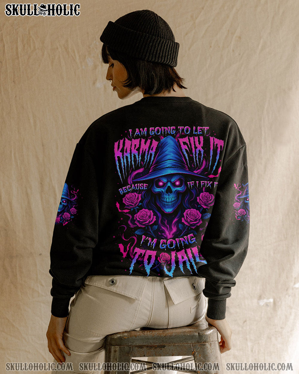 BLISSCORNERS I AM GOING TO LET KARMA FIX IT HALLOWEEN ALL OVER PRINT
