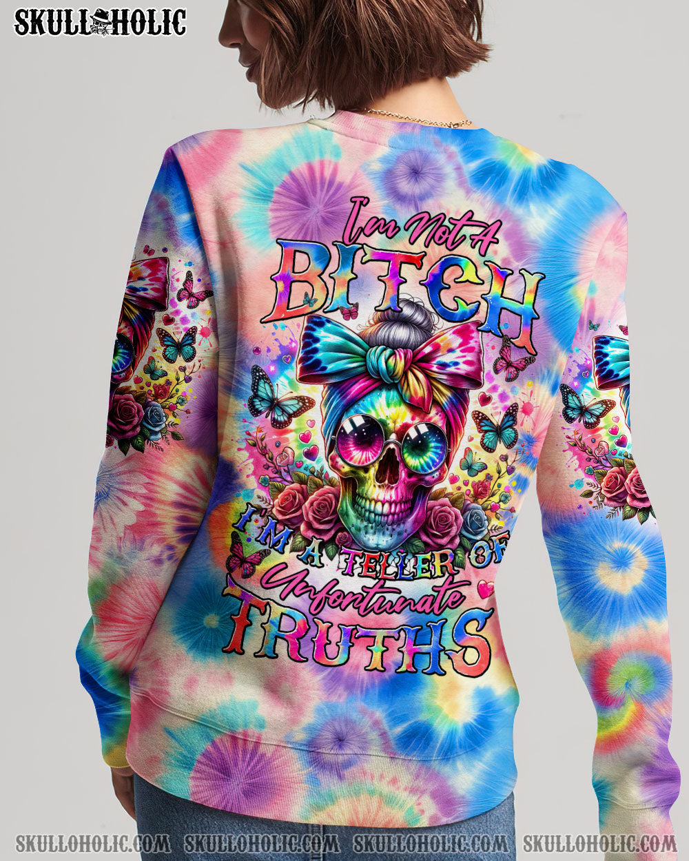 BLISSCORNERS HELLO DARKNESS MY OLD FRIEND MESSY BUN ALL OVER PRINT