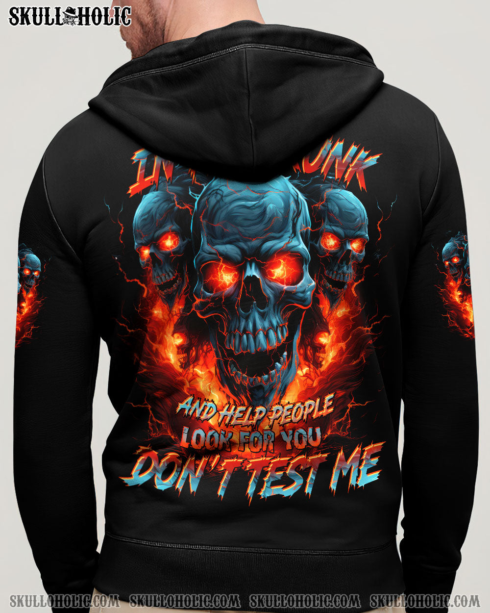 BLISSCORNERS DON'T TEST ME SKULL ALL OVER PRINT