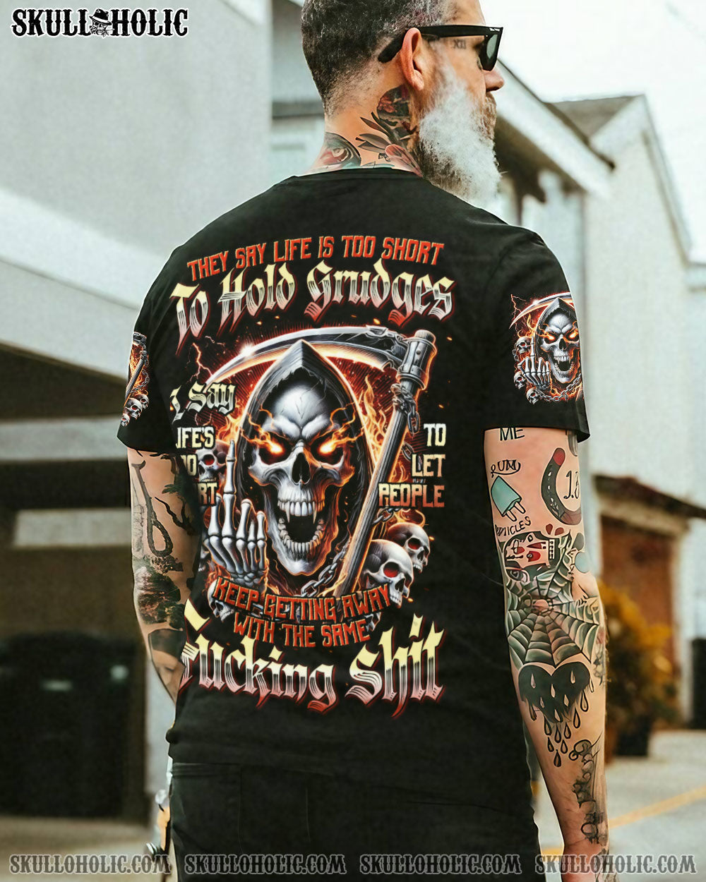 BLISSCORNERS THEY SAY LIFE IS TOO SHORT TO HOLD GRUDGES ALL OVER PRINT