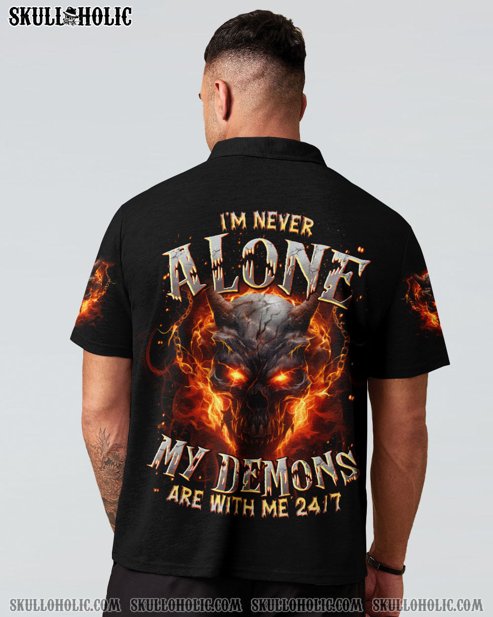 BLISSCORNERS I'M NEVER ALONE DEMONS ALL OVER PRINT