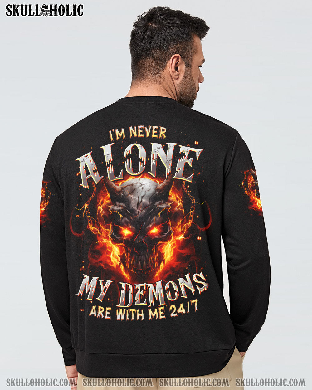 BLISSCORNERS I'M NEVER ALONE DEMONS ALL OVER PRINT