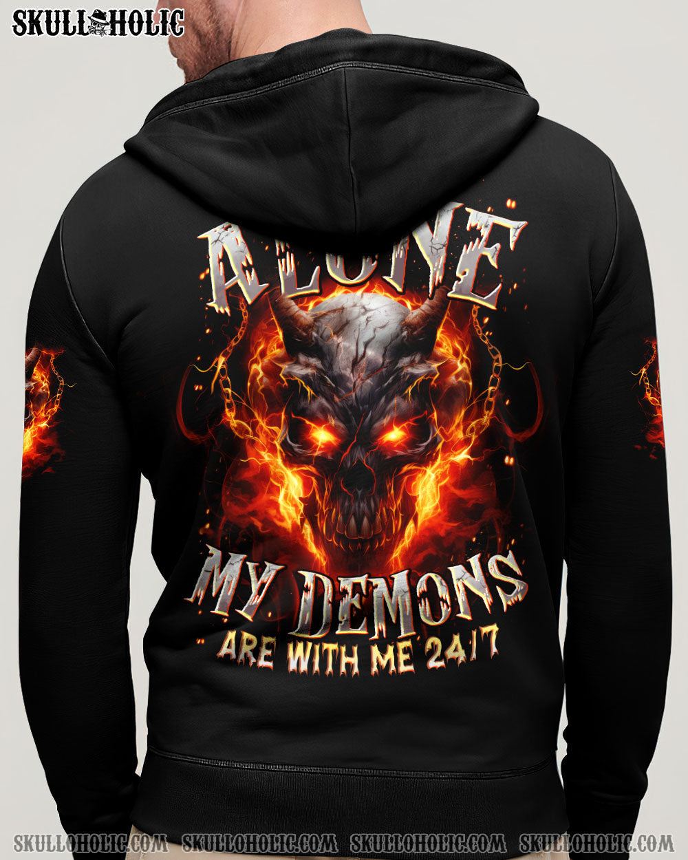 BLISSCORNERS I'M NEVER ALONE DEMONS ALL OVER PRINT