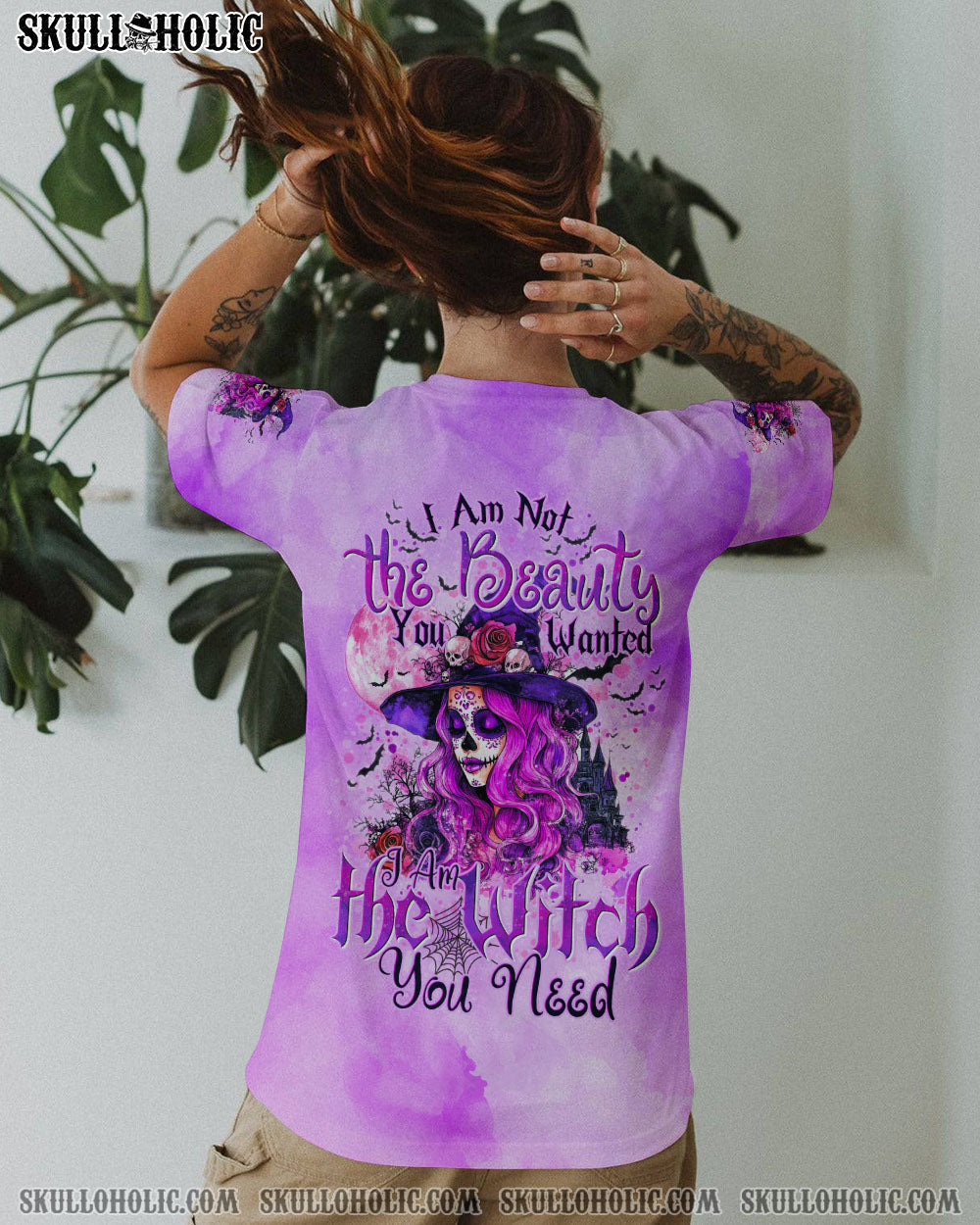 BLISSCORNERS I AM THE WITCH SKULL HALLOWEEN ALL OVER PRINT