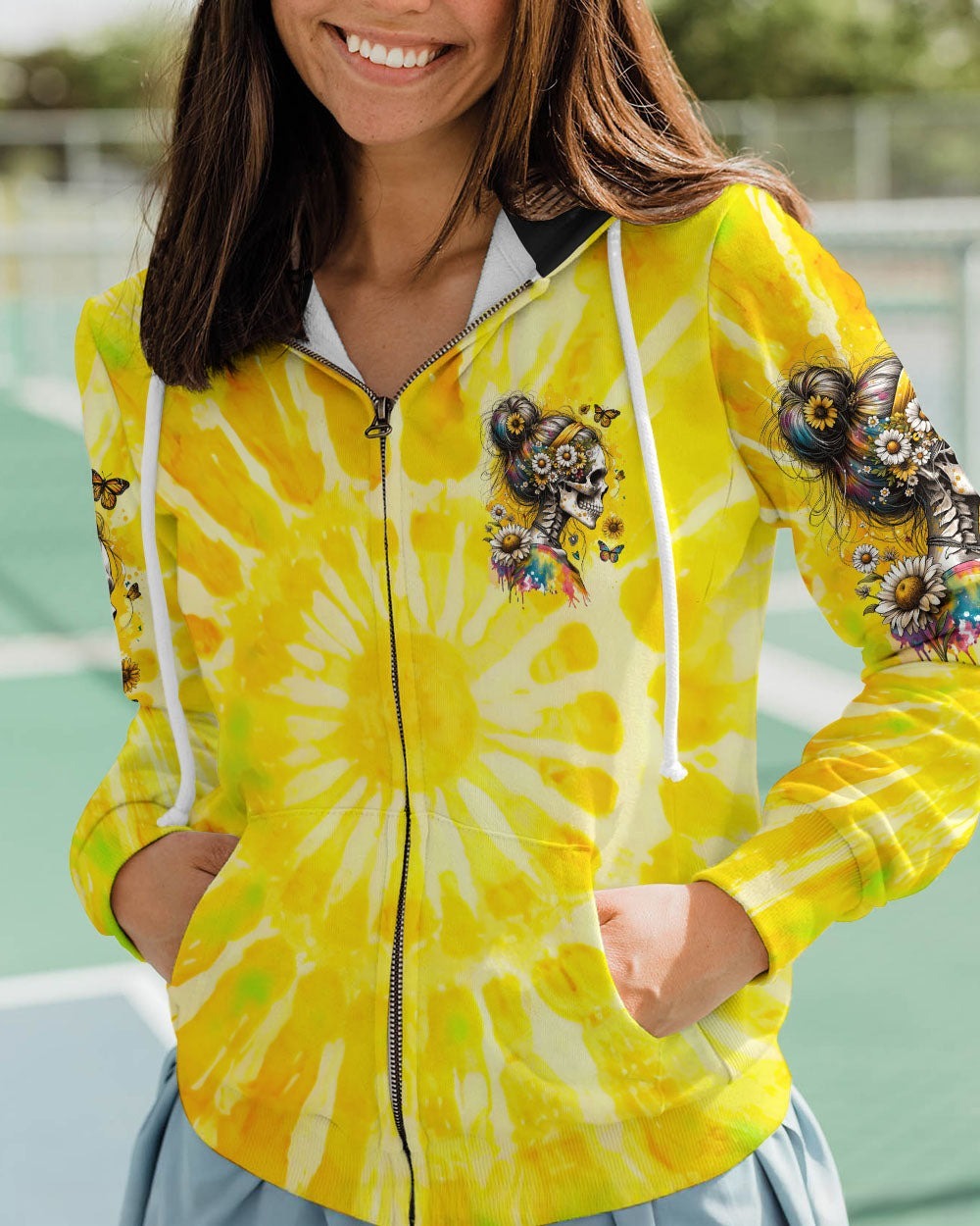 BLISSCORNERS YES I'M A B BUT NOT YOURS MESSY BUN SKULL ALL OVER PRINT